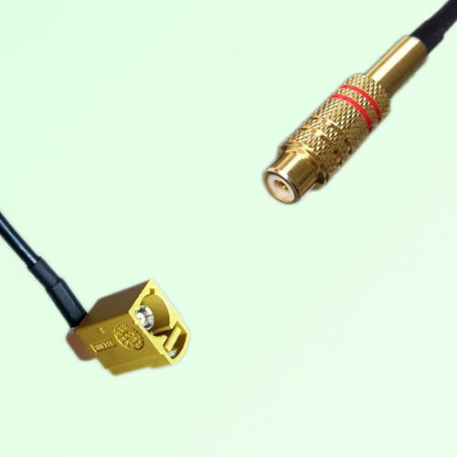 FAKRA SMB K 1027 curry Female Jack RA to RCA Female Jack Cable FAKRA SMB K 1027 curry Female Jack RA to RCA Female Jack Cable