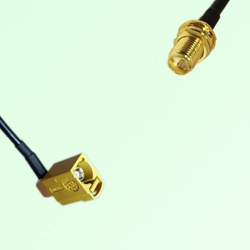 FAKRA SMB K 1027 curry Female Jack RA to RP SMA Bulkhead Female Cable FAKRA SMB K 1027 curry Female Jack RA to RP SMA Bulkhead Female Cable