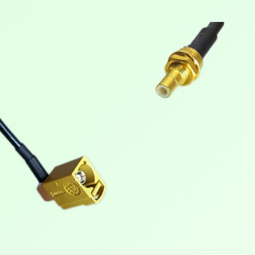 FAKRA SMB K 1027 Curry Female Jack RA to SMB Bulkhead Male Plug Cable