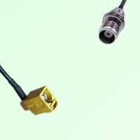 FAKRA SMB K 1027 curry Female RA to TNC Front Mount Bulkhead Female Cable FAKRA SMB K 1027 curry Female RA to TNC Front Mount Bulkhead Female Cable