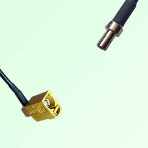 FAKRA SMB K 1027 curry Female Jack Right Angle to TS9 Male Plug Cable