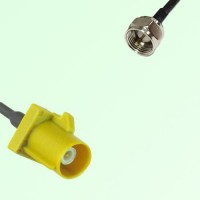 FAKRA SMB K 1027 curry Male Plug to F Male Plug Cable FAKRA SMB K 1027 curry Male Plug to F Male Plug Cable