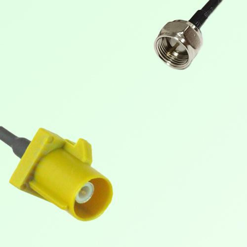 FAKRA SMB K 1027 curry Male Plug to F Male Plug Cable FAKRA SMB K 1027 curry Male Plug to F Male Plug Cable