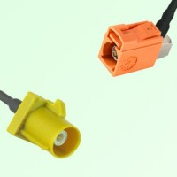 FAKRA SMB K 1027 curry Male to M 2003 pastel orange Female RA Cable FAKRA SMB K 1027 curry Male to M 2003 pastel orange Female RA Cable