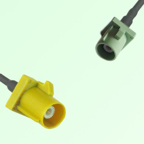 FAKRA SMB K 1027 curry Male Plug to N 6019 pastel green Male Cable