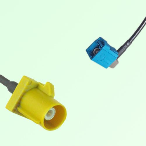 FAKRA SMB K 1027 Curry Male to Z 5021 Water Blue Female RA Cable FAKRA SMB K 1027 Curry Male to Z 5021 Water Blue Female RA Cable