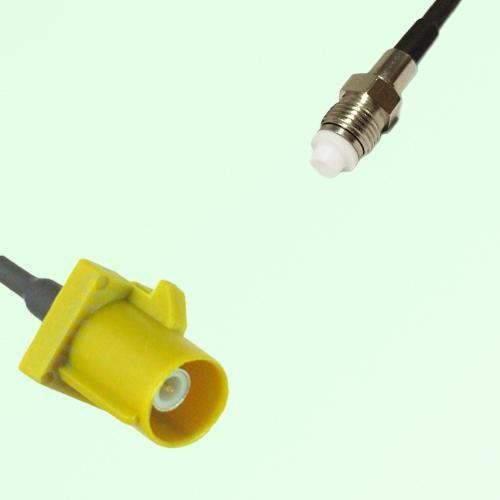 FAKRA SMB K 1027 Curry Male Plug to FME Female Jack Cable FAKRA SMB K 1027 Curry Male Plug to FME Female Jack Cable
