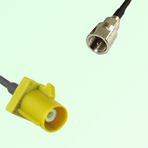 FAKRA SMB K 1027 Curry Male Plug to FME Male Plug Cable