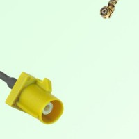 FAKRA SMB K 1027 Curry Male Plug to IPEX Cable FAKRA SMB K 1027 Curry Male Plug to IPEX Cable
