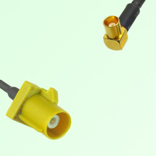 FAKRA SMB K 1027 curry Male Plug to MCX Female Jack Right Angle Cable