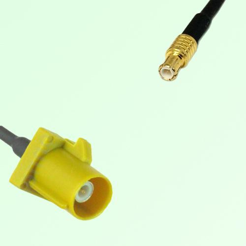 FAKRA SMB K 1027 curry Male Plug to MCX Male Plug Cable