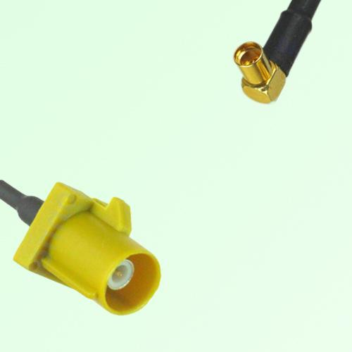 FAKRA SMB K 1027 Curry Male Plug to MMCX Female Jack Right Angle Cable