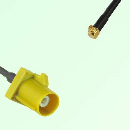 FAKRA SMB K 1027 Curry Male Plug to MMCX Male Plug Right Angle Cable