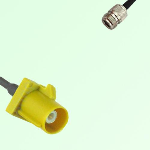 FAKRA SMB K 1027 curry Male Plug to N Female Jack Cable