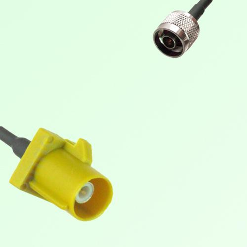 FAKRA SMB K 1027 curry Male Plug to N Male Plug Cable