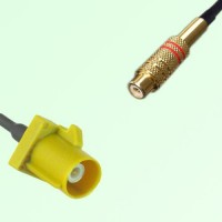 FAKRA SMB K 1027 curry Male Plug to RCA Female Jack Cable FAKRA SMB K 1027 curry Male Plug to RCA Female Jack Cable