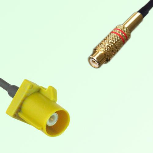 FAKRA SMB K 1027 curry Male Plug to RCA Female Jack Cable FAKRA SMB K 1027 curry Male Plug to RCA Female Jack Cable