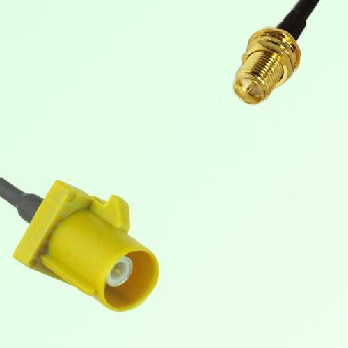 FAKRA SMB K 1027 curry Male Plug to RP SMA Bulkhead Female Jack Cable FAKRA SMB K 1027 curry Male Plug to RP SMA Bulkhead Female Jack Cable