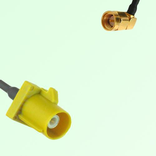 FAKRA SMB K 1027 Curry Male Plug to SMA Male Plug Right Angle Cable FAKRA SMB K 1027 Curry Male Plug to SMA Male Plug Right Angle Cable