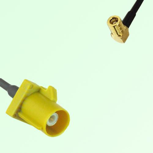 FAKRA SMB K 1027 Curry Male Plug to SMB Female Jack Right Angle Cable