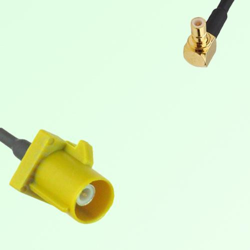 FAKRA SMB K 1027 Curry Male Plug to SMB Male Plug Right Angle Cable