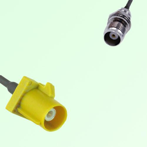 FAKRA SMB K 1027 curry Male to TNC Front Mount Bulkhead Female Cable FAKRA SMB K 1027 curry Male to TNC Front Mount Bulkhead Female Cable