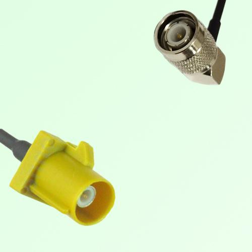 FAKRA SMB K 1027 curry Male Plug to TNC Male Plug Right Angle Cable