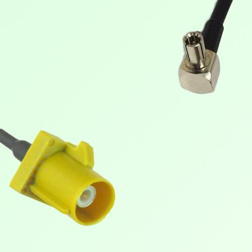 FAKRA SMB K 1027 curry Male Plug to TS9 Male Plug Right Angle Cable