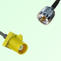 FAKRA SMB K 1027 curry Male Plug to UHF Male Plug Cable FAKRA SMB K 1027 curry Male Plug to UHF Male Plug Cable