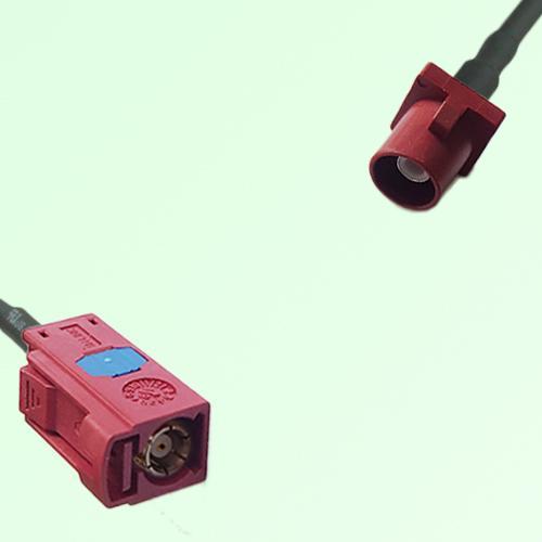 FAKRA SMB L 3002 carmin red Female to L 3002 carmin red Male Cable