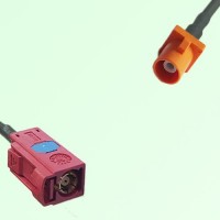 FAKRA SMB L 3002 carmin red Female to M 2003 pastel orange Male Cable
