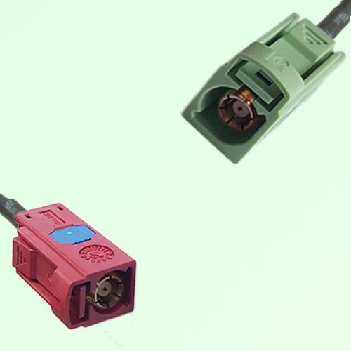 FAKRA SMB L 3002 carmin red Female to N 6019 pastel green Female Cable