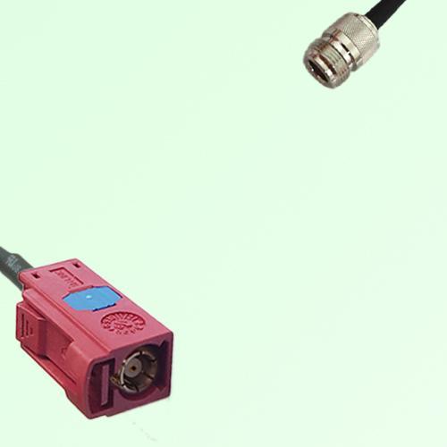FAKRA SMB L 3002 carmin red Female Jack to N Female Jack Cable