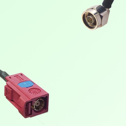 FAKRA SMB L 3002 carmin red Female Jack to N Male Plug RA Cable FAKRA SMB L 3002 carmin red Female Jack to N Male Plug RA Cable