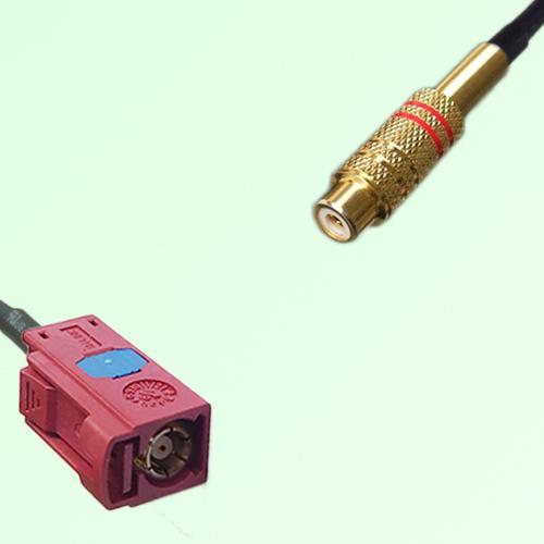 FAKRA SMB L 3002 carmin red Female Jack to RCA Female Jack Cable