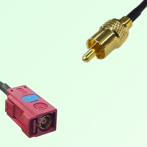 FAKRA SMB L 3002 carmin red Female Jack to RCA Male Plug Cable