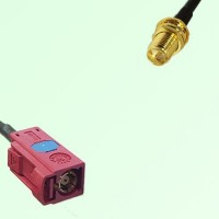 FAKRA SMB L 3002 carmin red Female to RP SMA Bulkhead Female Cable FAKRA SMB L 3002 carmin red Female to RP SMA Bulkhead Female Cable