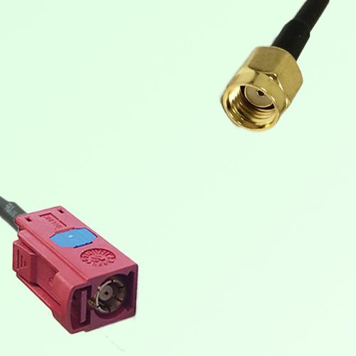 FAKRA SMB L 3002 carmin red Female Jack to RP SMA Male Plug Cable