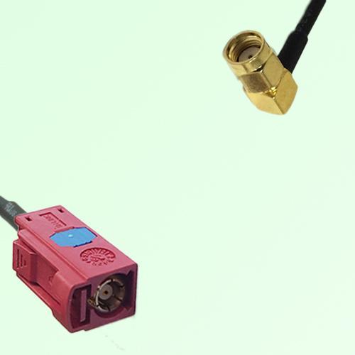 FAKRA SMB L 3002 carmin red Female Jack to RP SMA Male Plug RA Cable