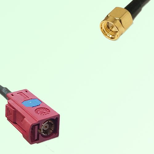 FAKRA SMB L 3002 carmin red Female Jack to SMA Male Plug Cable