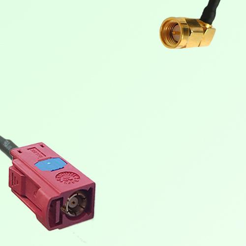 FAKRA SMB L 3002 carmin red Female Jack to SMA Male Plug RA Cable