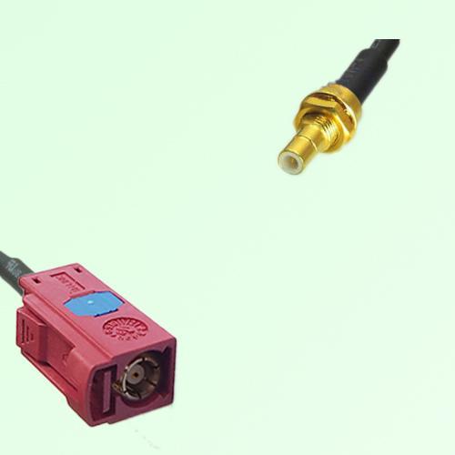 FAKRA SMB L 3002 carmin red Female Jack to SMB Bulkhead Male Cable FAKRA SMB L 3002 carmin red Female Jack to SMB Bulkhead Male Cable
