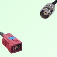 FAKRA SMB L 3002 carmin red Female Jack to TNC Female Jack Cable