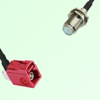 FAKRA SMB L 3002 carmin red Female Jack RA to F Bulkhead Female Cable