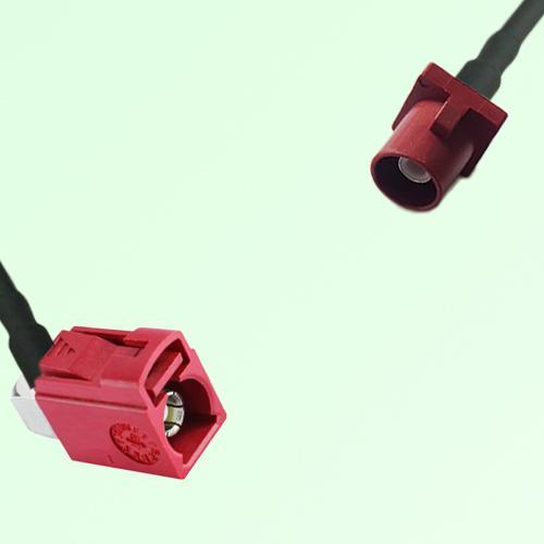 FAKRA SMB L 3002 carmin red Female RA to L 3002 carmin red Male Cable