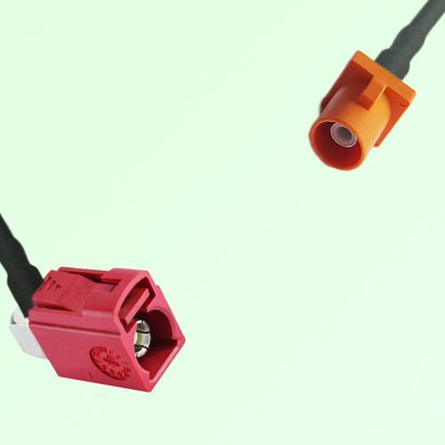 FAKRA SMB L 3002 carmin red Female RA to M 2003 pastel orange Male Cable