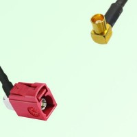 FAKRA SMB L 3002 carmin red Female Jack RA to MCX Female Jack RA Cable