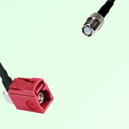 FAKRA SMB L 3002 carmin red Female Jack RA to Mini UHF Female Cable