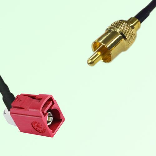 FAKRA SMB L 3002 carmin red Female Jack RA to RCA Male Plug Cable