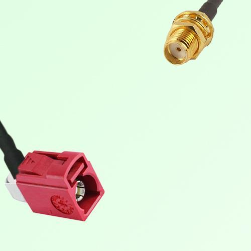 FAKRA SMB L 3002 carmin red Female RA to SMA Bulkhead Female Cable